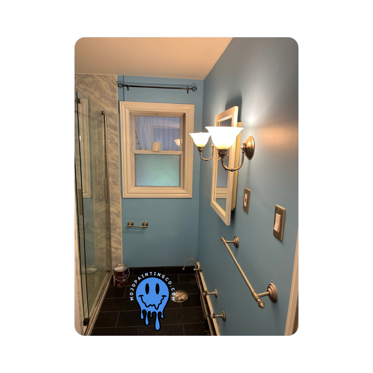 Freshly painted bathroom interior by Mojo Painting Company in Pottstown, Pennsylvania