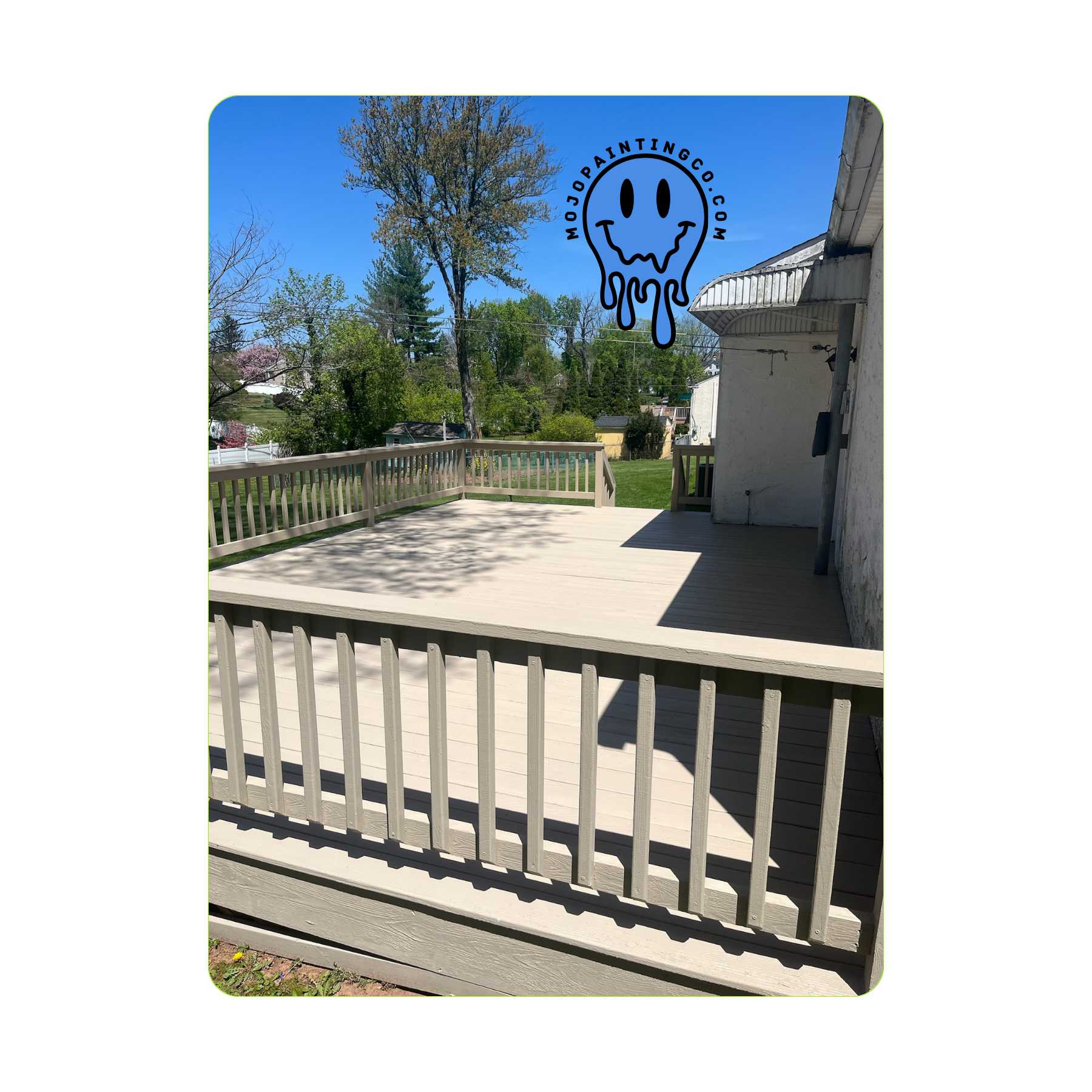 Exterior deck painting by Mojo Painting Company in Phoenixville, PA